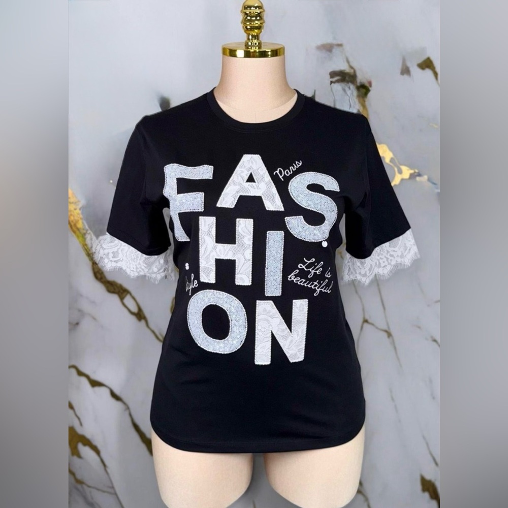 #113 Paris Fashion Top- Plus Size- LAST ONE!